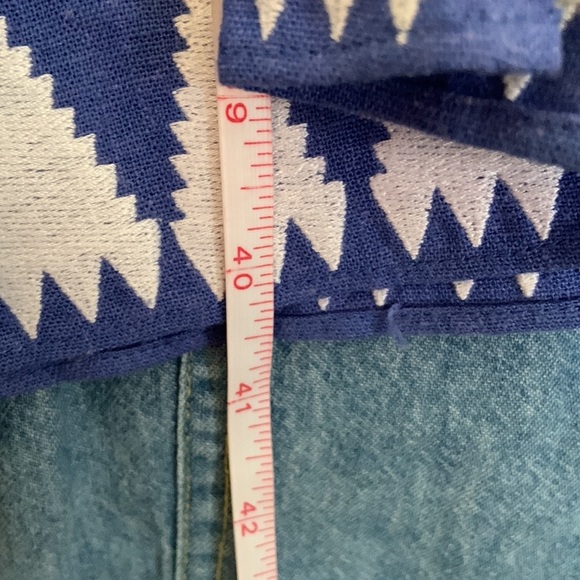 Marie Oliver Blue & White Off the Shoulder Darcy Dress - Picture 11 of 12